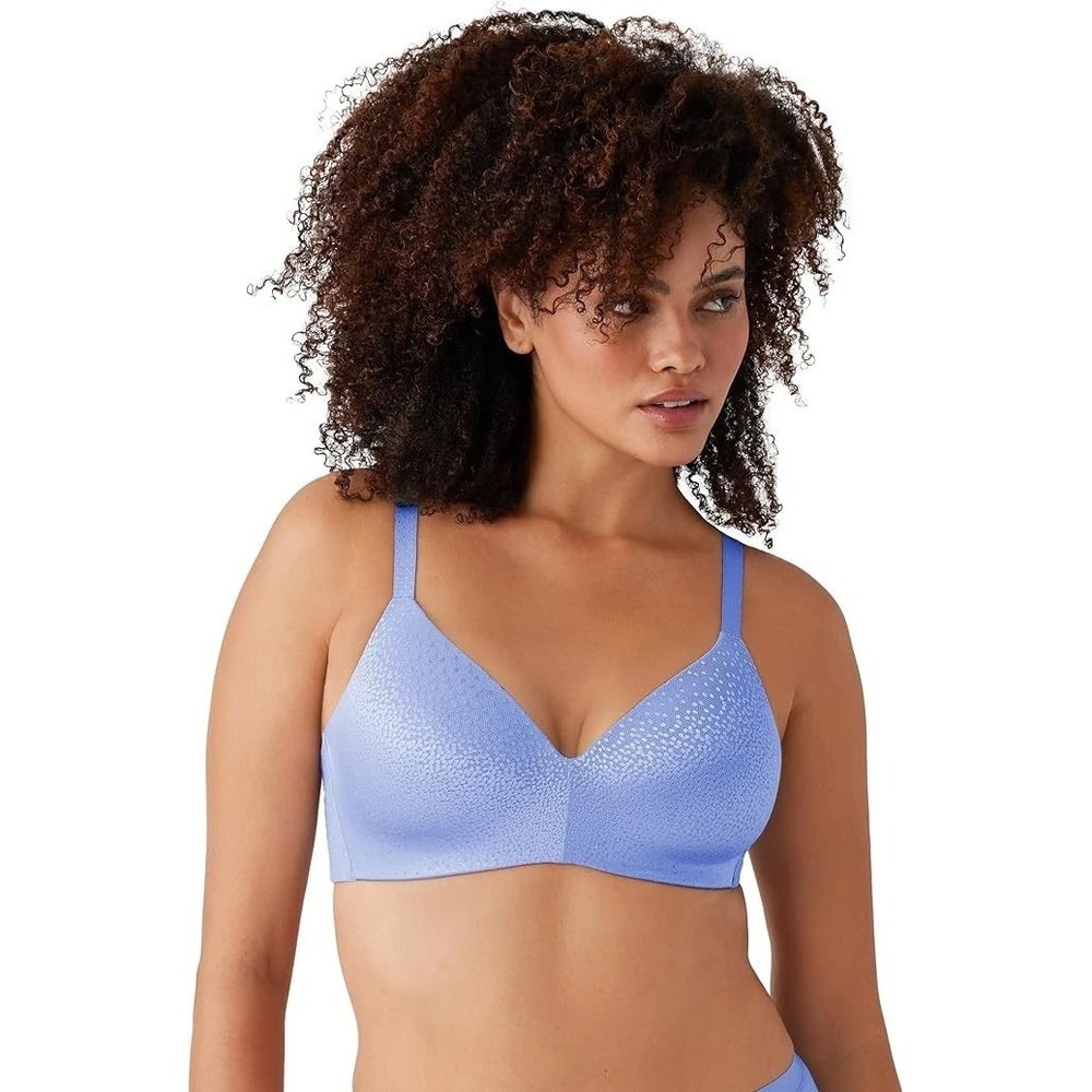 Wacoal Back Appeal Wirefree Contour Bra 856303 Blue Hydra‎ Size 36G 36 G